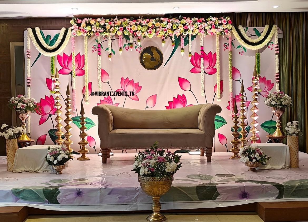 Wedding and reception stage decoration by the best event planners in Madurai